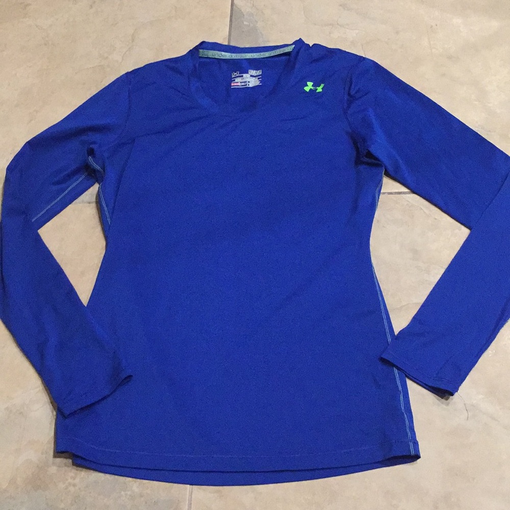 Under Armour Royal Blue Long Sleeved Tee M Medium